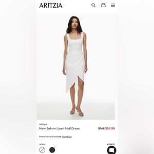 Aritzia Midi Dresses in White ONLY